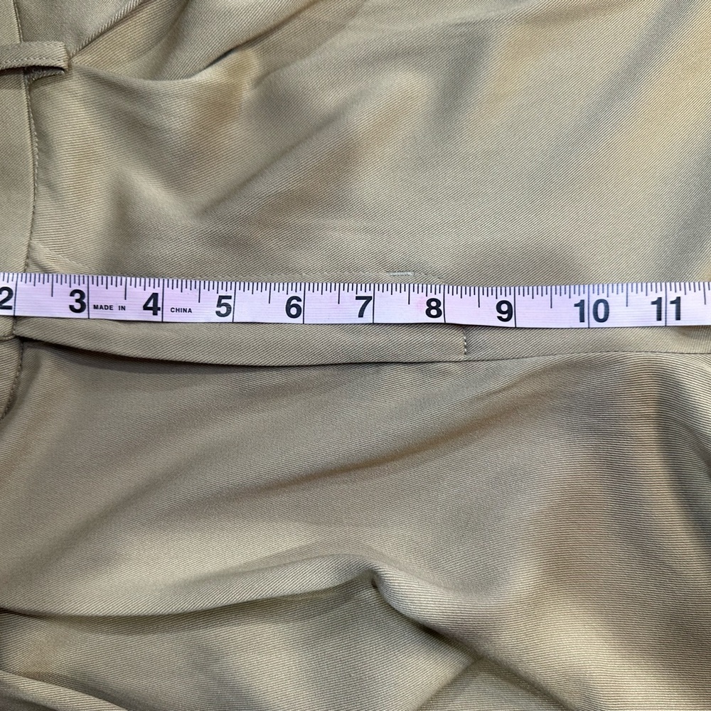 NWOT SIZE M Elegant Wide-Leg Tan Women's Pants - Picture 11 of 13
